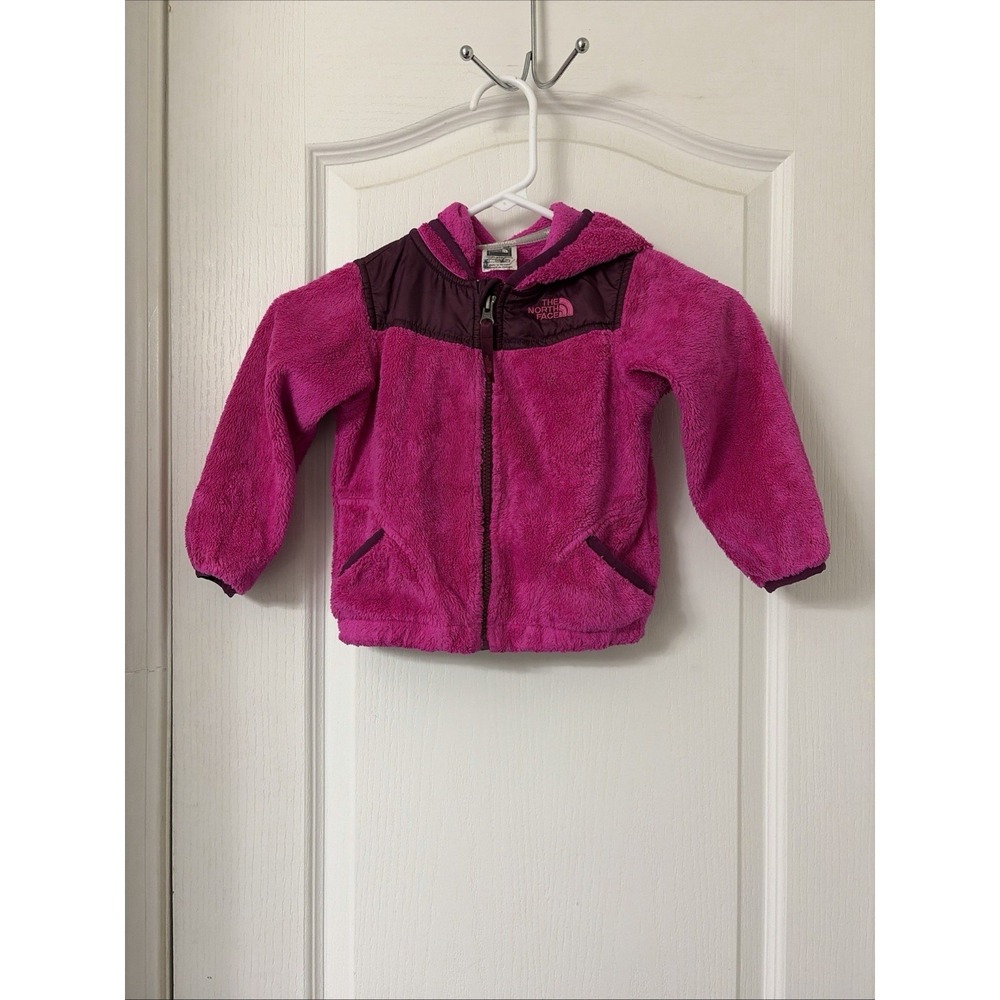 THE NORTH FACE 3T Bright Pink FUZZY Sweater Hooded Jacket